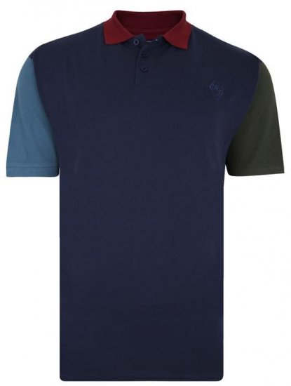Kam Jeans 5437 Block Panel Pique Polo - Polotrøjer - Polotrøjer 2XL-8XL
