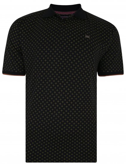 Kam Jeans 5440 Dobby Print Polo - Polotrøjer - Polotrøjer 2XL-8XL