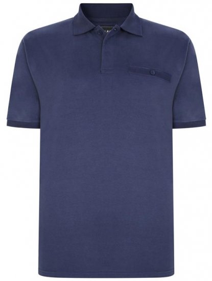 Kam Jeans 5450 Peach Finish Polo Navy - Polotrøjer - Polotrøjer 2XL-8XL
