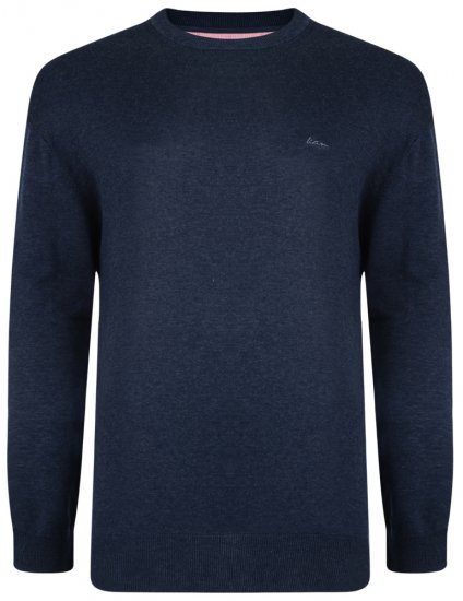 Kam Jeans Strikket Trøje Denim - Trøjer og hættetrøjer - Trøjer og Hættetrøjer i store størrelser - 2XL-14XL