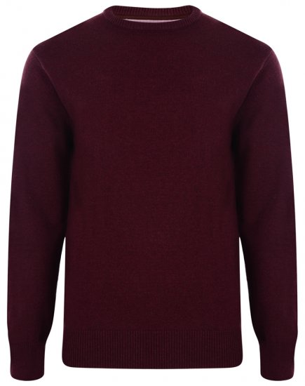 Kam Jeans Strikket Trøje Vinrød - Trøjer og hættetrøjer - Trøjer og Hættetrøjer i store størrelser - 2XL-14XL