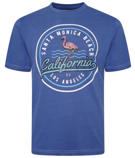Kam Jeans 5707 Santa Monica Tee Navy - T-shirts - T-shirts i store størrelser - 2XL-14XL