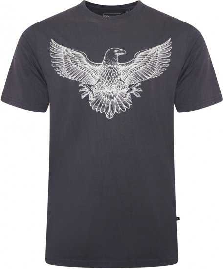 Kam Jeans 5758 Eagle Print T-Shirt Indigo - T-shirts - T-shirts i store størrelser - 2XL-14XL