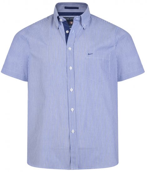 Kam Jeans 6164 Short Sleeve Shirt Navy - Skjorter - Skjorter til store mænd 2XL- 8XL