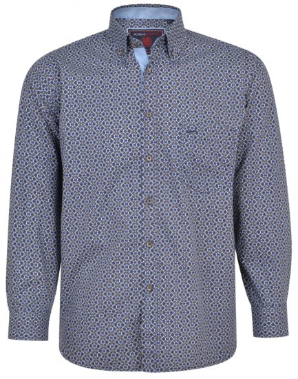 Kam Jeans 6196 LS Paisley Print Shirt - Skjorter - Skjorter til store mænd 2XL- 8XL