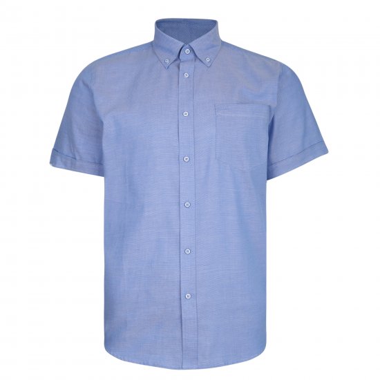 Kam Jeans 6205 Fresh Summer Shirt Blue - Skjorter - Skjorter til store mænd 2XL- 8XL
