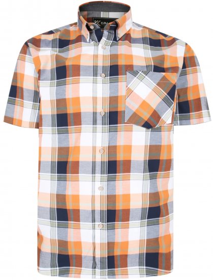 Kam Jeans 6216 Large Check Shirt Rust - Skjorter - Skjorter til store mænd 2XL- 8XL