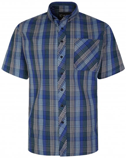 Kam Jeans 6250 Short sleeve Shirt Blue - Skjorter - Skjorter til store mænd 2XL- 8XL