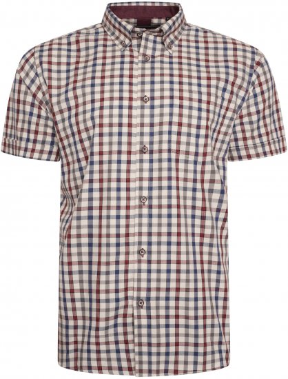 Kam Jeans 6282 Casual SS Check Shirt Multi-Colored - Skjorter - Skjorter til store mænd 2XL- 8XL