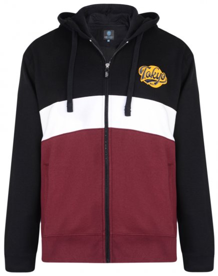 Kam Jeans 7002 Hoodie Burgundy - Trøjer og hættetrøjer - Trøjer og Hættetrøjer i store størrelser - 2XL-14XL