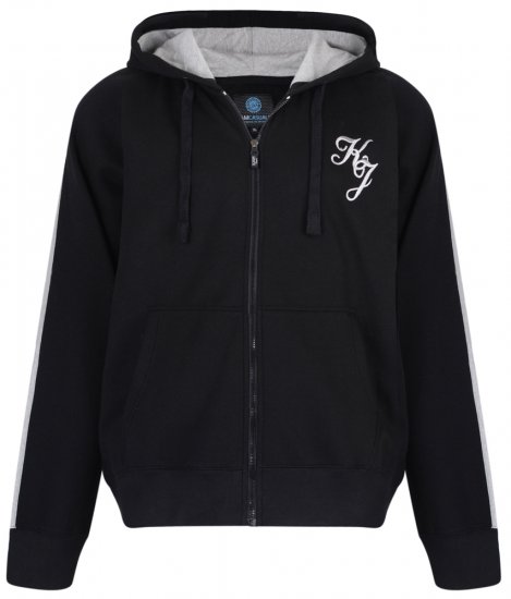 Kam Jeans 7005 Hoodie Black - Trøjer og hættetrøjer - Trøjer og Hættetrøjer i store størrelser - 2XL-14XL