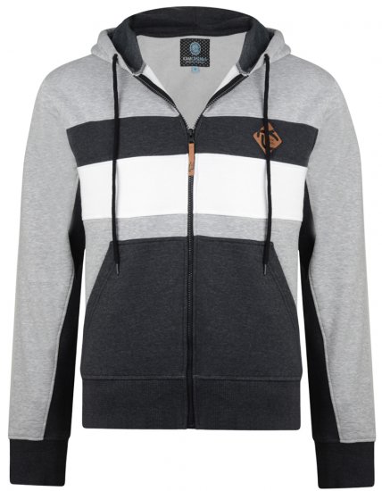 Kam Jeans 701 Cut and Sew Hoodie Grey - Trøjer og hættetrøjer - Trøjer og Hættetrøjer i store størrelser - 2XL-14XL
