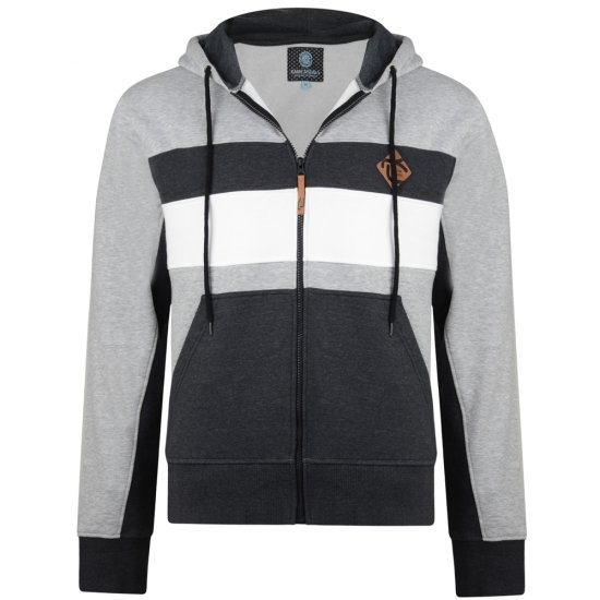 Kam Jeans 701 Cut and Sew Hoodie Grey - Trøjer og hættetrøjer - Trøjer og Hættetrøjer i store størrelser - 2XL-14XL