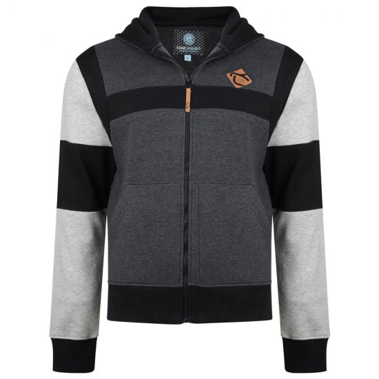 Kam Jeans 702 Cut and Sew Hoodie Charcoal - Trøjer og hættetrøjer - Trøjer og Hættetrøjer i store størrelser - 2XL-14XL