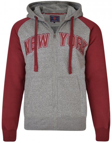 Kam Jeans 7026 New York Hoodie Cordovan - Trøjer og hættetrøjer - Trøjer og Hættetrøjer i store størrelser - 2XL-14XL