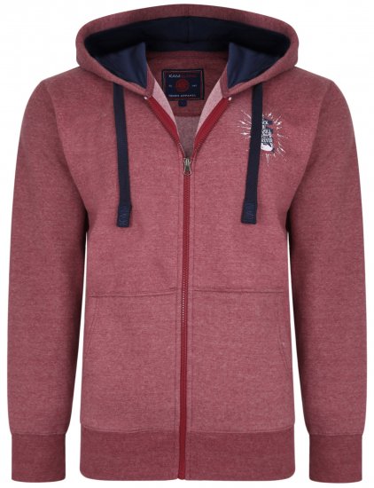Kam Jeans 7029 Hoodie Cordovan - Trøjer og hættetrøjer - Trøjer og Hættetrøjer i store størrelser - 2XL-14XL