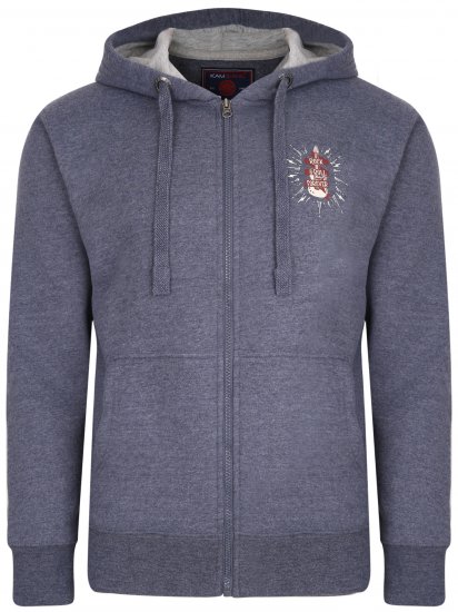 Kam Jeans 7029 Hoodie Indigo - Trøjer og hættetrøjer - Trøjer og Hættetrøjer i store størrelser - 2XL-14XL