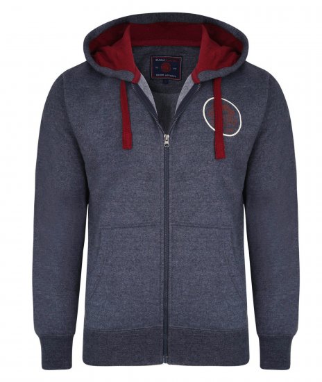 Kam Jeans 7030 Hoody Indigo - Trøjer og hættetrøjer - Trøjer og Hættetrøjer i store størrelser - 2XL-14XL