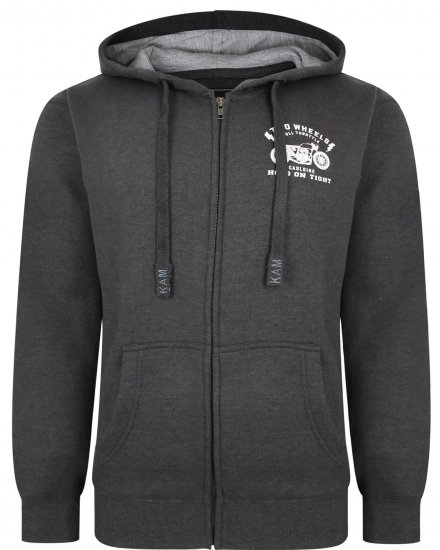 Kam Jeans 7043 Full Throttle Hoodie - Trøjer og hættetrøjer - Trøjer og Hættetrøjer i store størrelser - 2XL-14XL