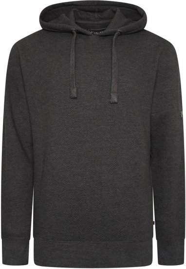 Kam Jeans 7067 Textured Over Head Hoody Charcoal - Trøjer og hættetrøjer - Trøjer og Hættetrøjer i store størrelser - 2XL-14XL