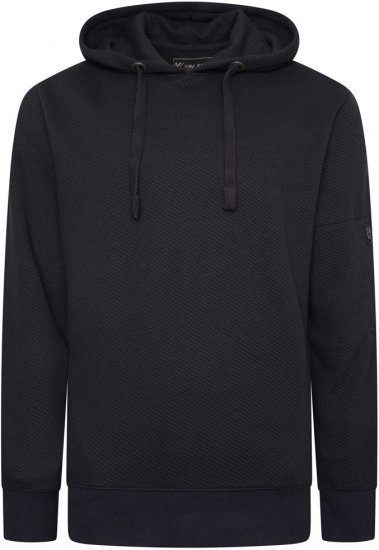 Kam Jeans 7067 Textured Over Head Hoody NAVY - Trøjer og hættetrøjer - Trøjer og Hættetrøjer i store størrelser - 2XL-14XL