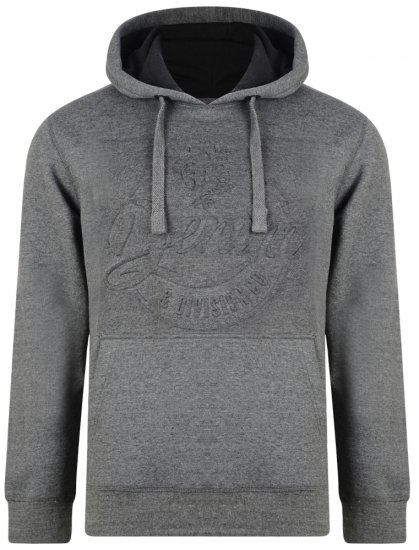 Kam Jeans 708 Embossed Hoodie Charcoal - Trøjer og hættetrøjer - Trøjer og Hættetrøjer i store størrelser - 2XL-14XL
