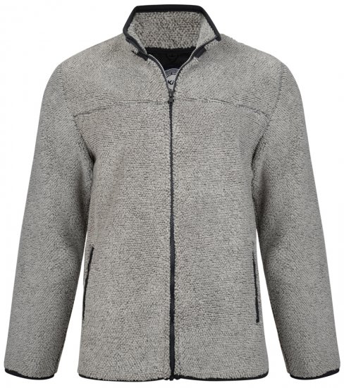 Kam Jeans 713 Fleece Jacket Charcoal - Trøjer og Hættetrøjer - Trøjer og Hættetrøjer i store størrelser - 2XL-14XL