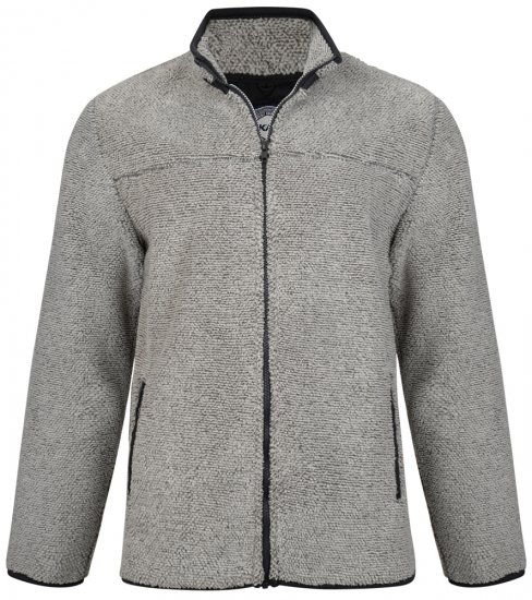 Kam Jeans 713 Fleece Jacket Charcoal - Trøjer og hættetrøjer - Trøjer og Hættetrøjer i store størrelser - 2XL-14XL