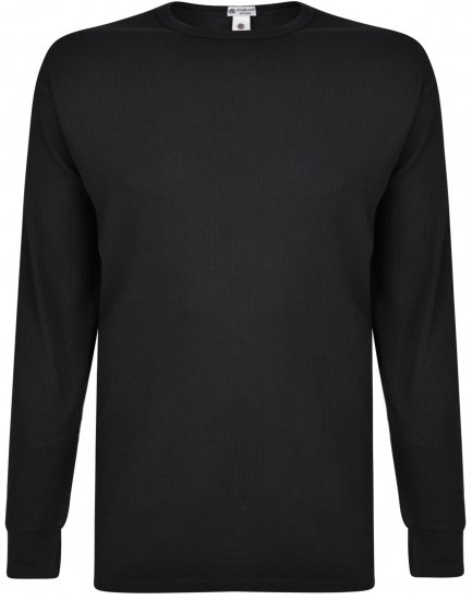 Kam Jeans 835 Long Sleeve Thermal T-shirt Black - Undertøj og badetøj - Badetøj og Undertøj i store størrelser 