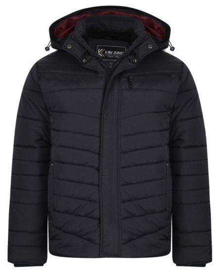 Kam Jeans KV118 Lightweight Quilted Jacket Black - Jakker - Jakker i store størrelser, 2XL- 12XL