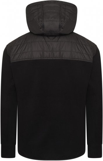 Kam Jeans KV136 Padded Body And Jersey Sleeves Hybrid Zip Thru Quilted Hoody Black TALL SIZES - HERRETØJ MT-6XLT - Tøj til høje mænd