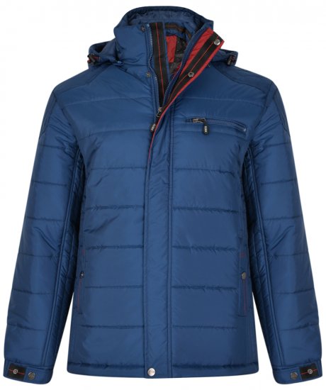Kam Jeans KV98 Padded Jacket Blue - Jakker - Jakker i store størrelser, 2XL- 12XL