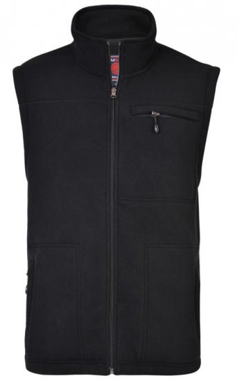 Kam Jeans KV99 Fleece Vest Black - Sportstøj & outdoor - Sportstøj i store størrelser til mænd