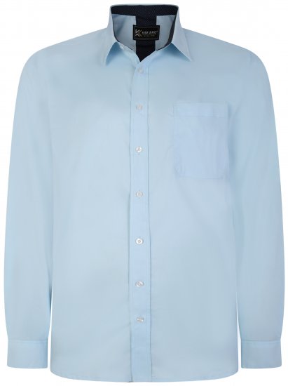 Kam Jeans P684 Premium Stretch Shirt Blue - Skjorter - Skjorter til store mænd 2XL- 8XL