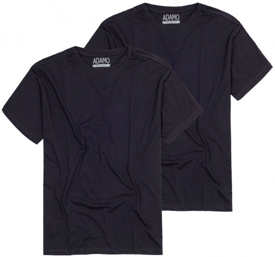 Adamo Kilian Regular fit 2-pack T-shirt Navy - T-shirts - T-shirts i store størrelser - 2XL-14XL