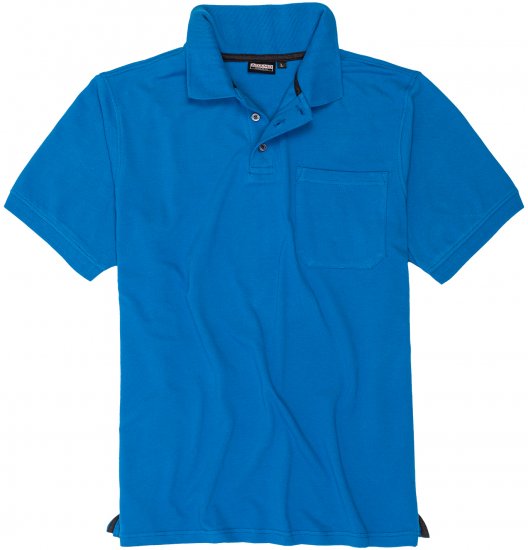 Adamo Klaas Regular fit Polo Shirt with Pocket Azur Blue - Polotrøjer - Polotrøjer 2XL-8XL