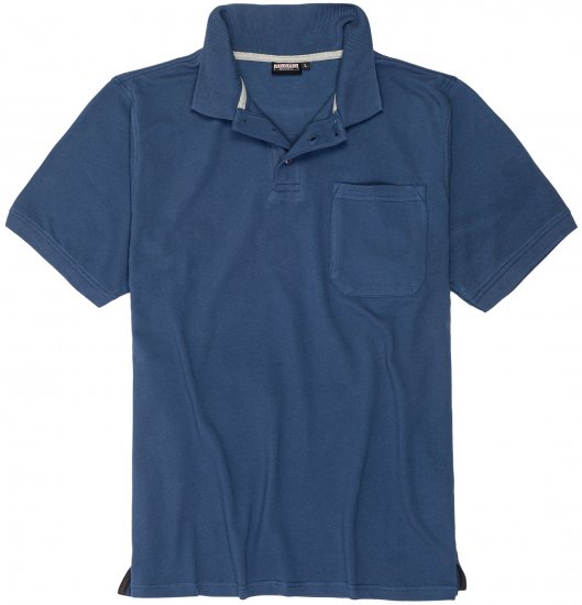 Adamo Klaas Regular fit Polo Shirt with Pocket Denim Blue - Polotrøjer - Polotrøjer 2XL-8XL