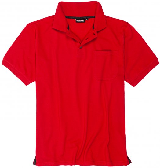 Adamo Klaas Regular fit Polo Shirt with Pocket Red - Polotrøjer - Polotrøjer 2XL-8XL