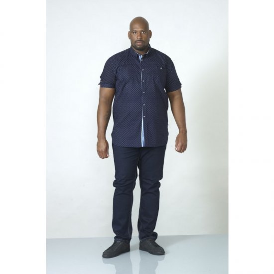 D555 Kurt Printed Short Sleeve Shirt - Skjorter - Skjorter til store mænd 2XL- 8XL