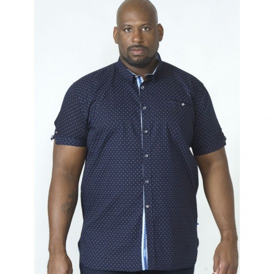 D555 Kurt Printed Short Sleeve Shirt - Skjorter - Skjorter til store mænd 2XL- 8XL