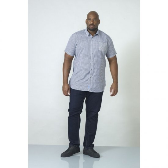 D555 Hank Gingham Short Sleeve Shirt - Skjorter - Skjorter til store mænd 2XL- 8XL