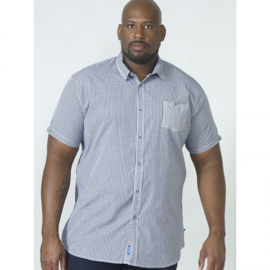 D555 Hank Gingham Short Sleeve Shirt - Skjorter - Skjorter til store mænd 2XL- 8XL