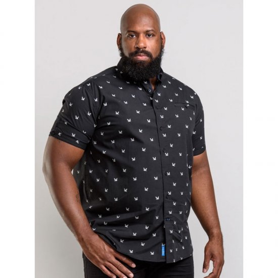 D555 Marley Shirt Black - Skjorter - Skjorter til store mænd 2XL- 8XL