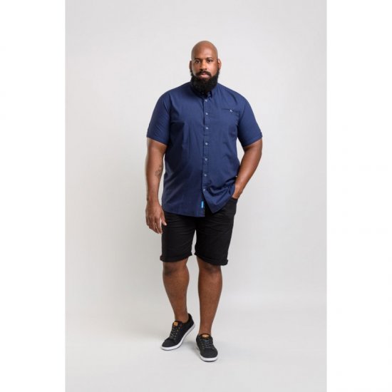 D555 Wesson Shirt Navy - Skjorter - Skjorter til store mænd 2XL- 8XL