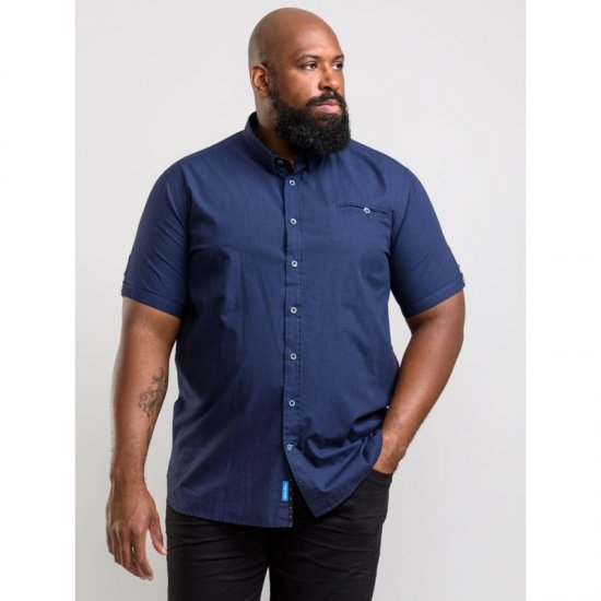 D555 Wesson Shirt Navy - Skjorter - Skjorter til store mænd 2XL- 8XL