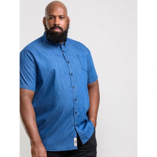 D555 Arnold Denim Shirt - Skjorter - Skjorter til store mænd 2XL- 8XL