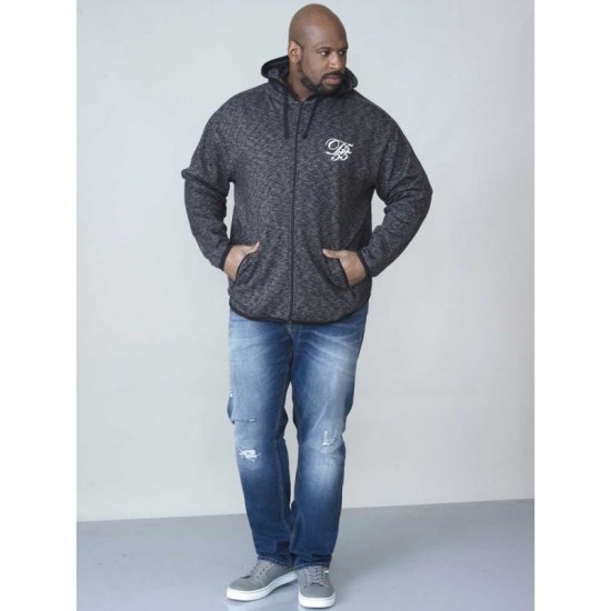 D555 Bennie Full zip Hoodie - Trøjer og hættetrøjer - Trøjer og Hættetrøjer i store størrelser - 2XL-14XL