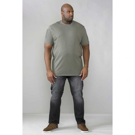 D555 Callum T-shirt Khaki - T-shirts - T-shirts i store størrelser - 2XL-14XL