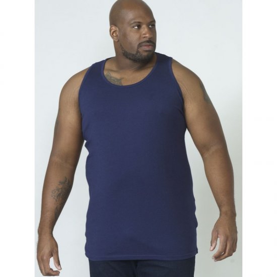 D555 Fabio Tanktop Mørkeblå - T-shirts - T-shirts i store størrelser - 2XL-14XL