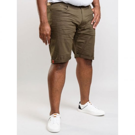 D555 Gilbert Stretch Shorts Khaki - Shorts - Shorts i store størrelser - W40-W60